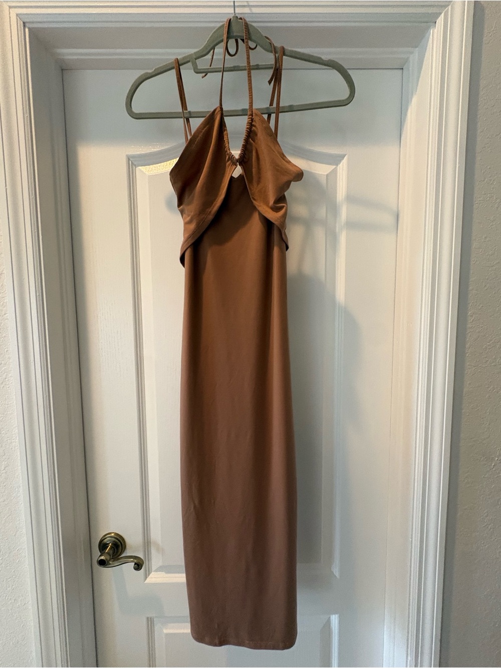 Abercrombie & Fitch Brown Maxi Halter Dress
